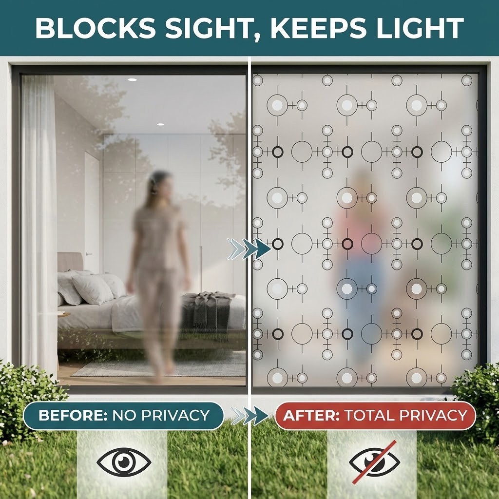 فيلم نافذة ذاتي اللصق بتصميم ه - مراجعة Window Insulation Film وسعره