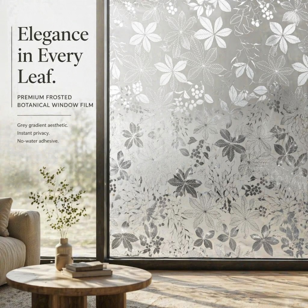فيلم نافذة ذاتي اللصق بنقشة زه - مراجعة Window Insulation Film وسعره